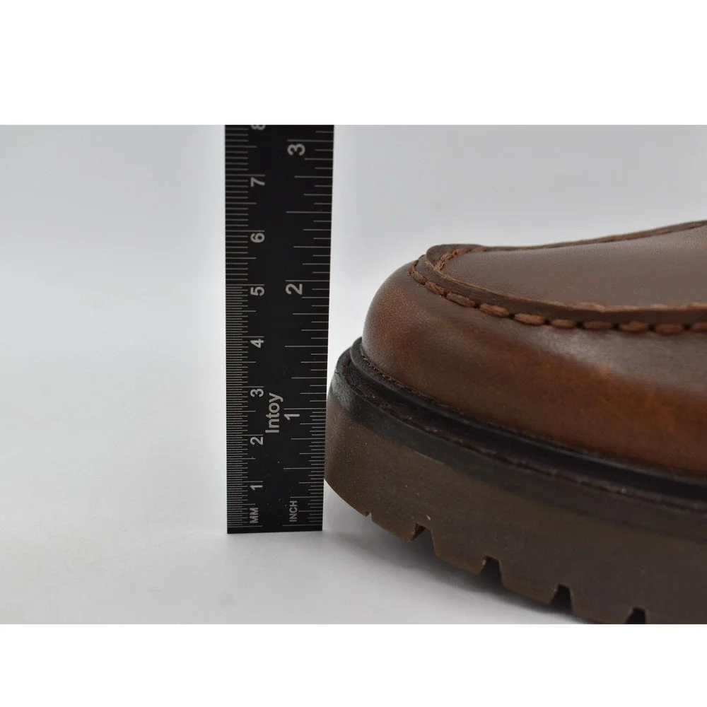 Sperry 2 Eye Women Size 7 Brown Leather Lug Slip On Boat Shoes Coquette Preppy